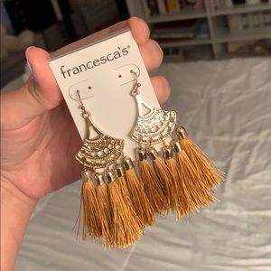 Boho style earrings from the boutique Francesca’s